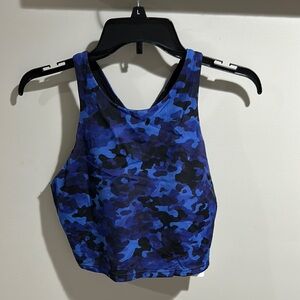 Athleta Blue and Black Bikini Top